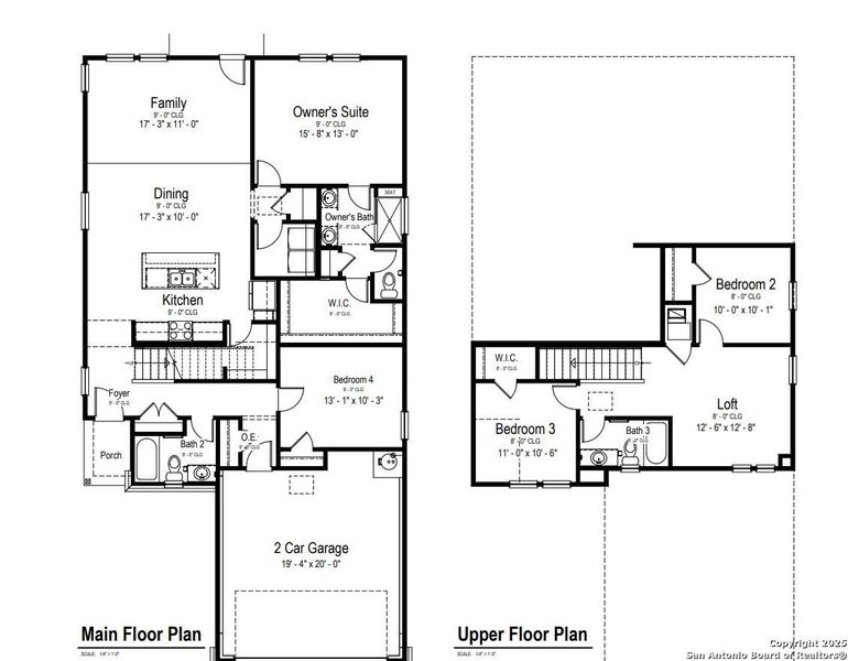 2D floor plan layout of this home in August Fields, New Braunfels, TX (Image 4).