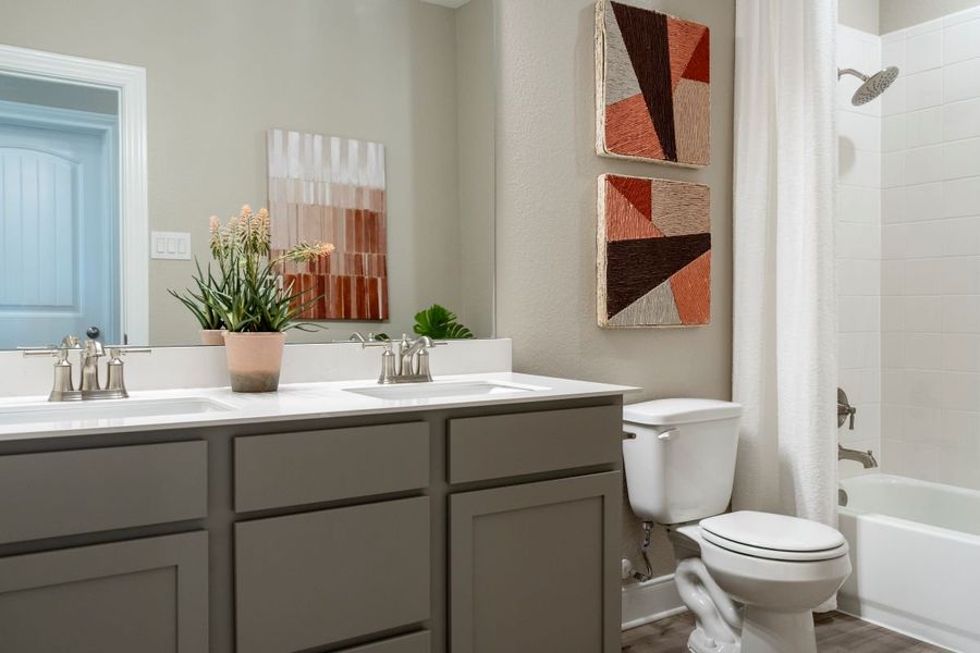 Dual-sink vanity at bath 2 Dual-sink vanity at bath 2