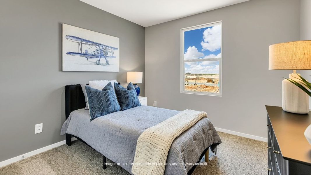 Representative furnished interior of a home built from the Fallow by D.R. Horton in Deer Meadows, Odessa (Image 24).