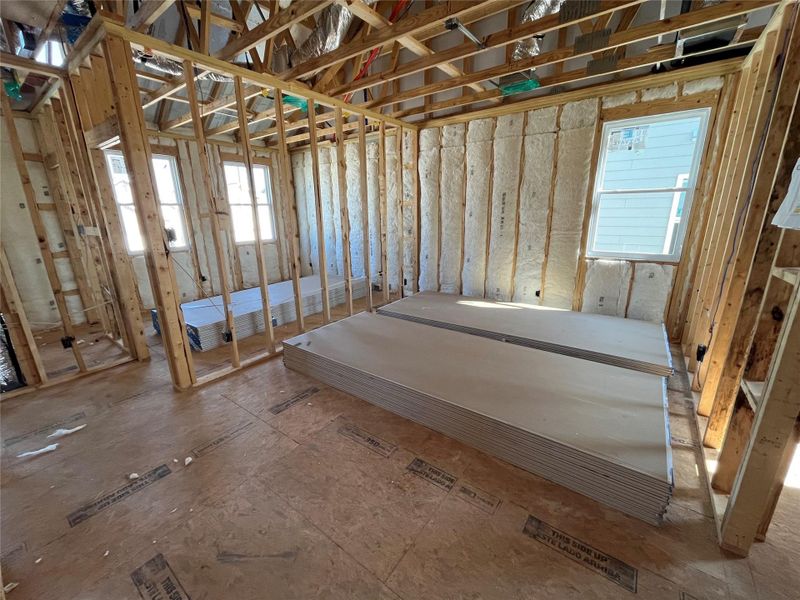 In-progress construction of a new home in The Cottages at Lariat, Liberty Hill, TX (Image 25).