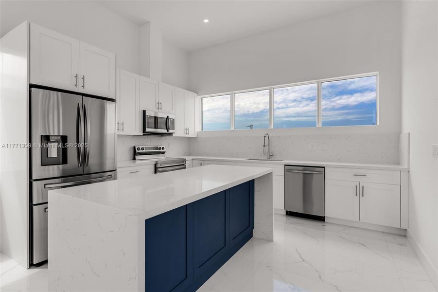 Furnished interior view inside a new home in , Key Largo (Image 17).