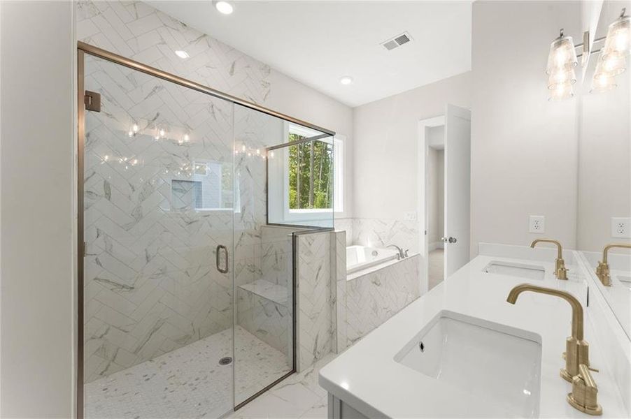 Furnished interior view inside a new home in Hillgrove Preserve, Powder Springs (Image 39).