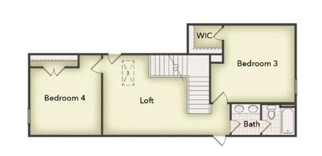 2D floor plan layout of this home in Fannin Ranch, Leonard, TX (Image 4).