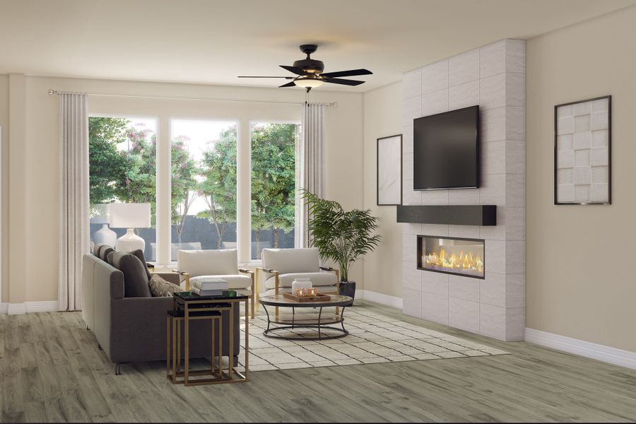 Representative furnished interior of a home built from the Garner by Tri Pointe Homes in Mason Woods, Cypress (Image 7).