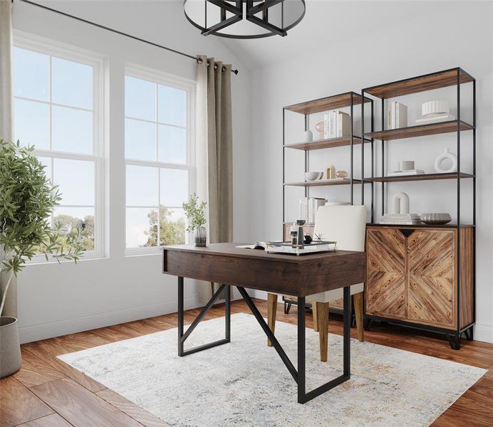 Beazer Homes Treeline Alpine floorplan. This is not a photo of the actual home, but is a photo of the Alpine floorplan.