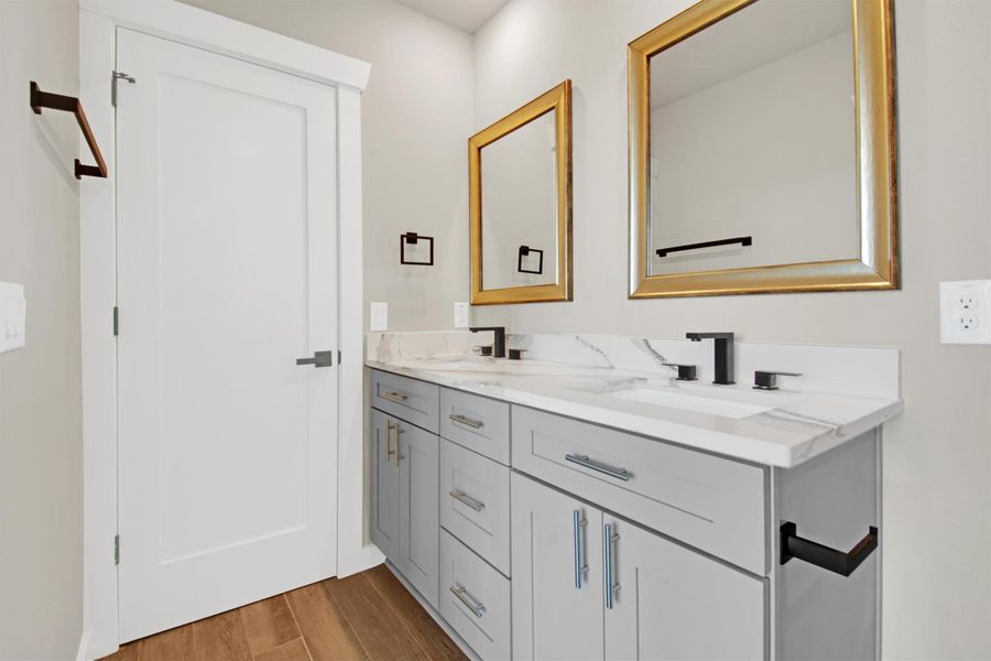 Primary bath with double vanity