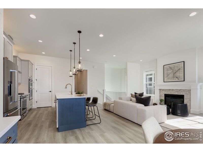 Kitchen and Living Room Kitchen and Living Room