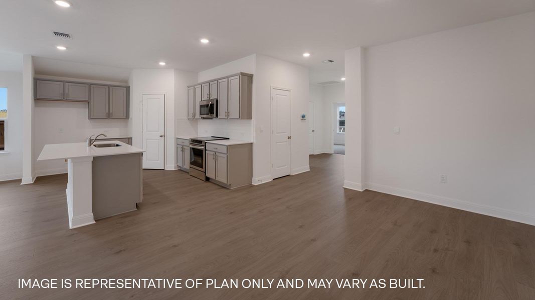 Furnished interior view inside a new home in Prairie Lakes, Buda (Image 3).