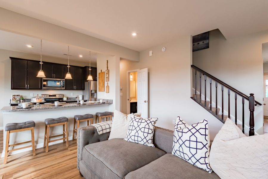 Representative furnished interior of a home built from the Hudson by Fischer Homes in Villas at Gold Creek, Dawsonville (Image 15).