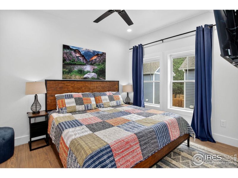 Large second floor bedroom filled with natural light. Large second floor bedroom filled with natural light.