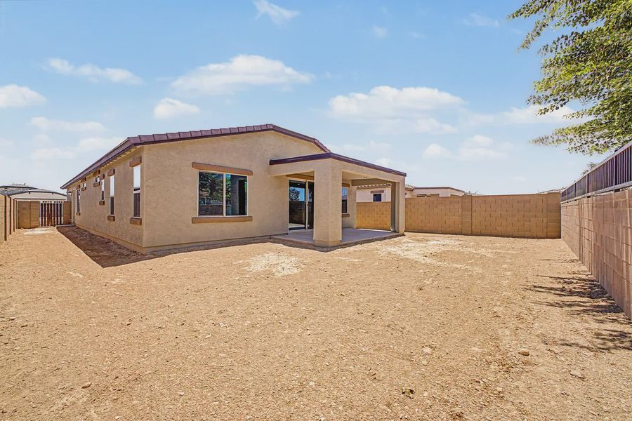 Exterior details and patio area of a home in Avanti at Granite Vista, Waddell (Image 22). Exterior details and patio area of a home in Avanti at Granite Vista, Waddell (Image 22).