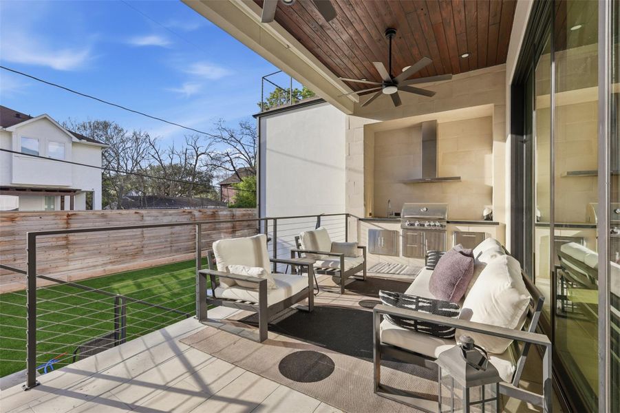 Exterior details and patio area of a home in , Bellaire (Image 3).