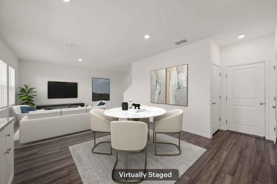 Furnished interior view inside a new home in Cottonwood Farms, Hutto (Image 11). Furnished interior view inside a new home in Cottonwood Farms, Hutto (Image 11).