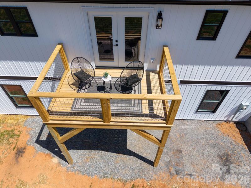 Overview of back deck