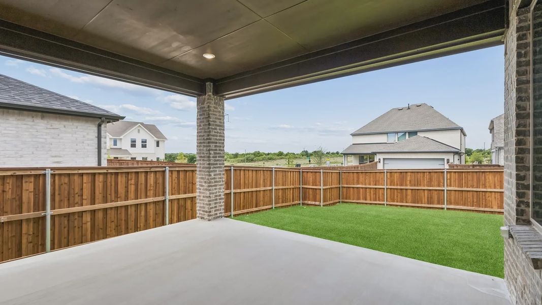 Exterior details and patio area of a home in Karis, Crowley (Image 3). Exterior details and patio area of a home in Karis, Crowley (Image 3).