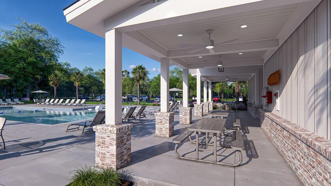Exterior details and patio area of a home in , Summerville (Image 28).