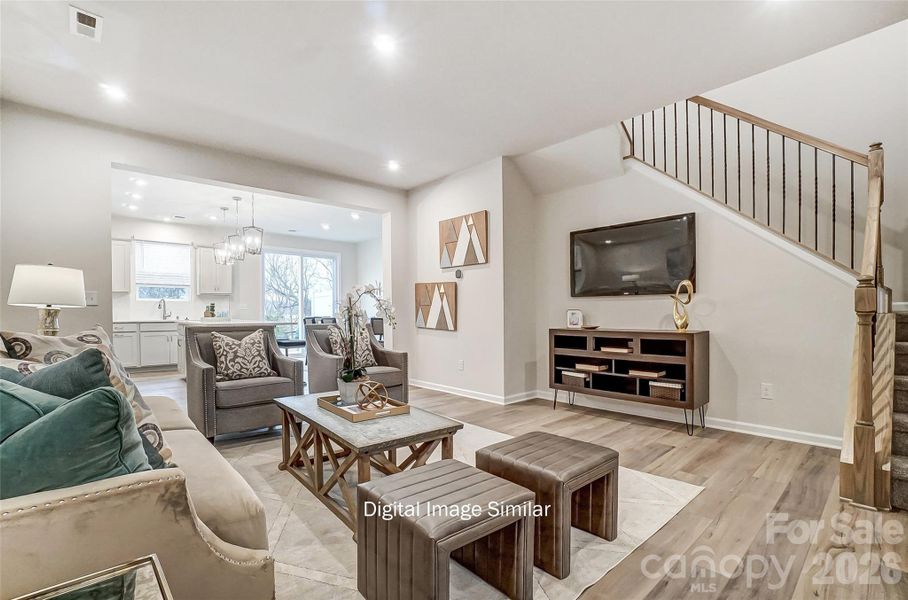 Furnished interior view inside a new home in Bailey Run, Charlotte (Image 13).