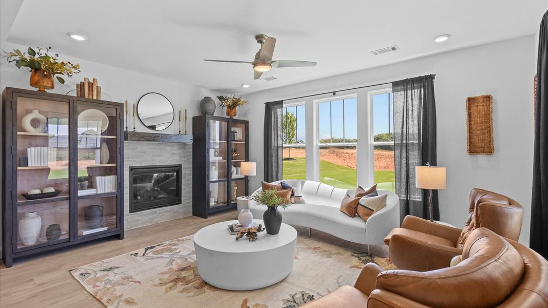 Representative furnished interior of a home built from the Stonefield by DRB Homes in Wells Crossing, Seneca (Image 14).