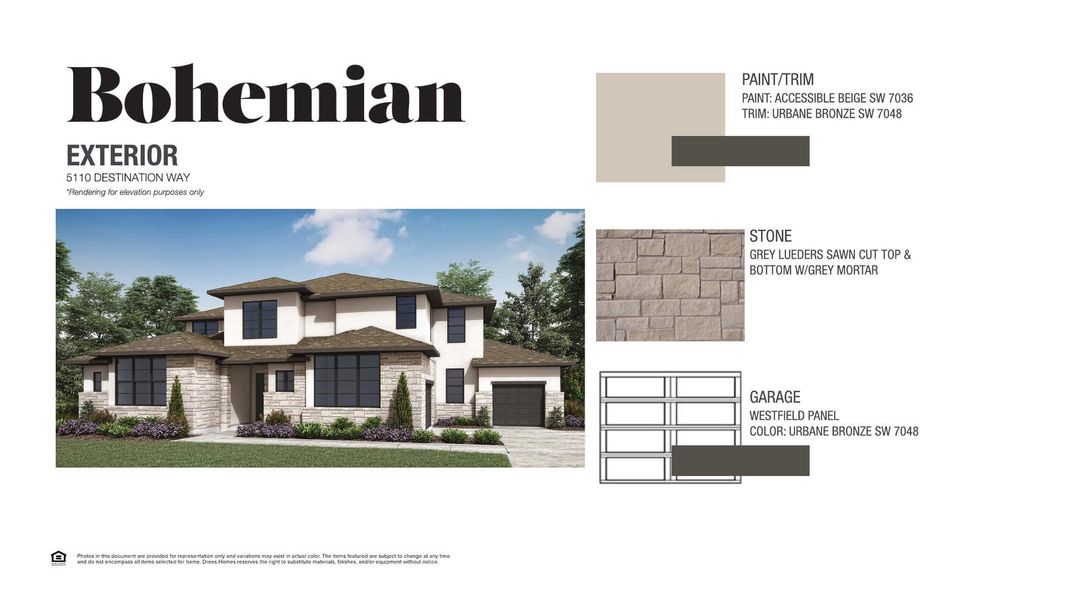 Modern architecture with a stone facade and elegant trim details creates exceptional curb appeal.