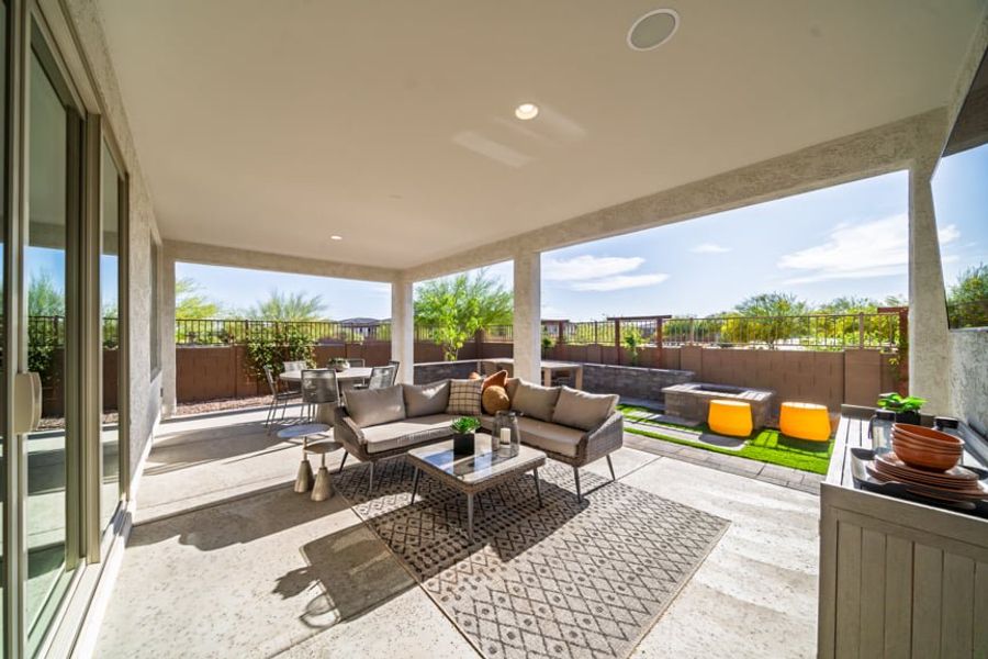 Representative furnished interior of a home built from the Sunrise by Taylor Morrison in Ovation at Meridian 55+, Queen Creek (Image 28).