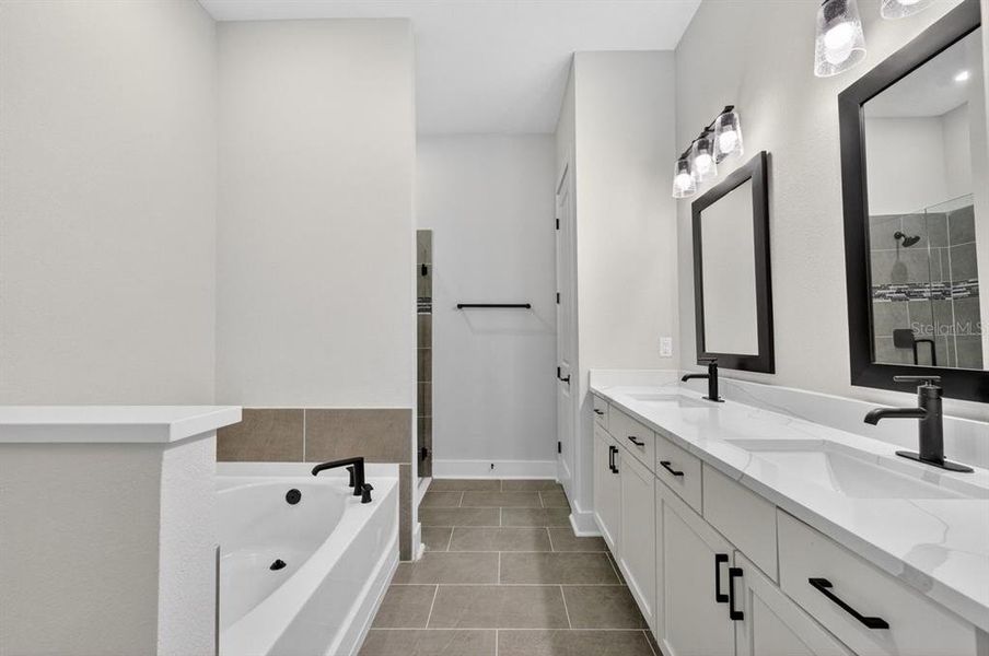 Furnished interior view inside a new home in Stables at Cary Forest, Bryceville (Image 16).