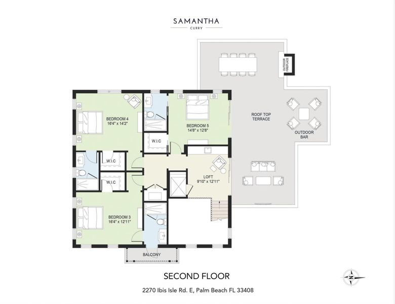 2D floor plan layout of this home in , Palm Beach, FL (Image 3).