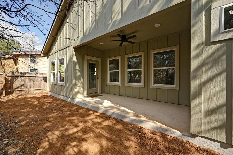 Exterior details and patio area of a home in , Wimberley (Image 4).