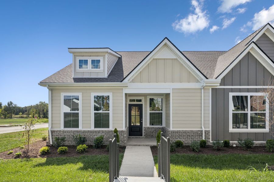 Representative exterior photo of a completed home built from the Magnolia by Ashton Woods in Stewart's Glen | 55+ Community, Smyrna, TN (Image 1).