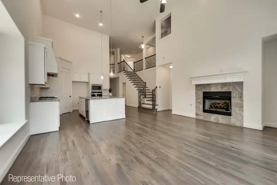 Representative furnished interior of a home built from the Charleston II by Grand Homes in Grand Oaks, Celina (Image 5).