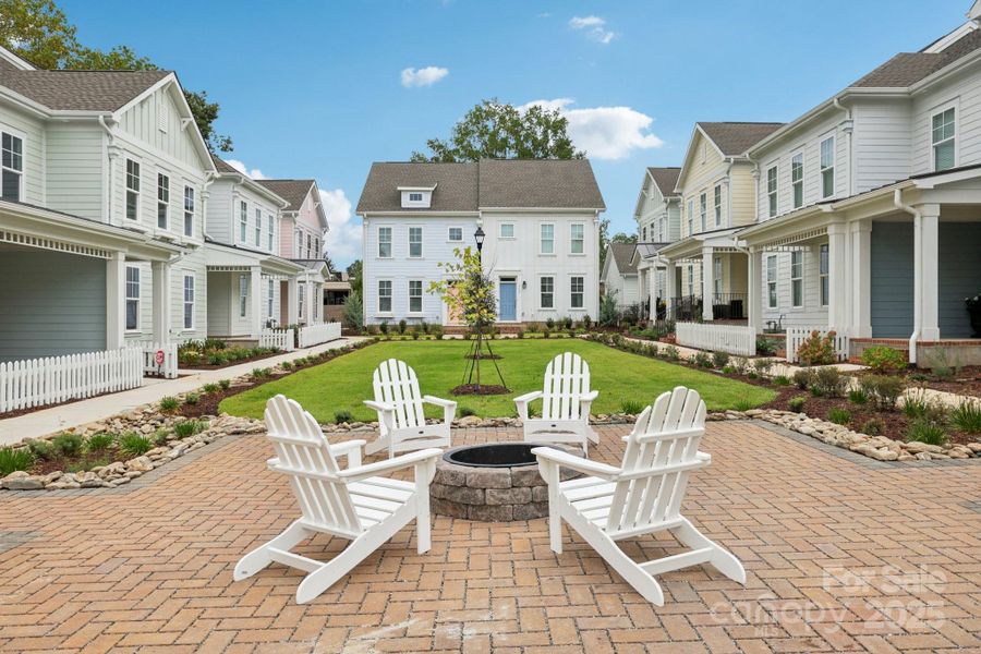 Exterior details and patio area of a home in Walk23, Huntersville (Image 19).