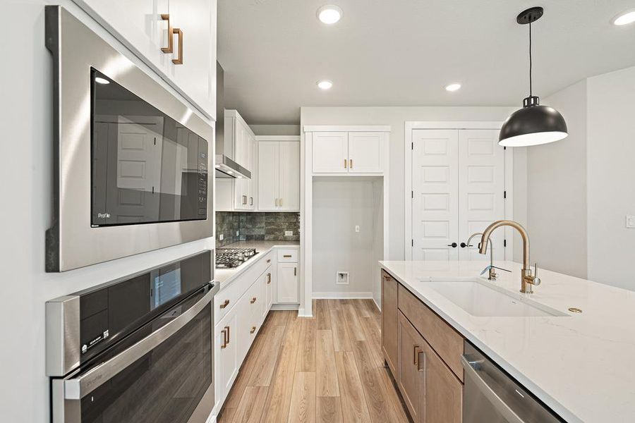 Furnished interior view inside a new home in Terrace Collection at Heritage, Dripping Springs (Image 10).