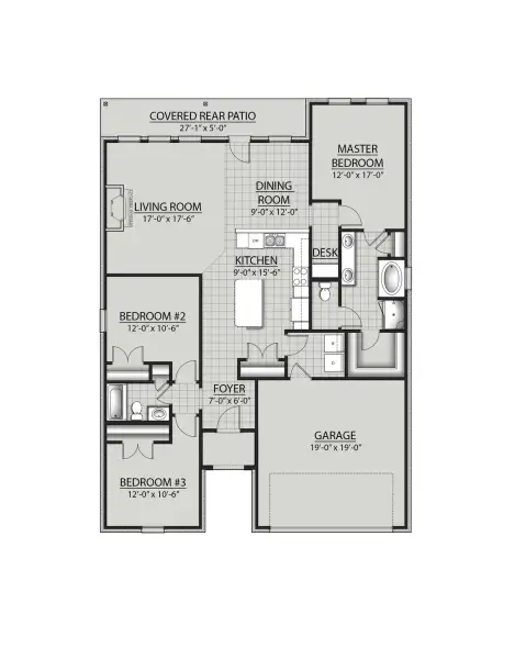 2D floor plan layout of this home in Twin Lakes, Portland, TN (Image 3).