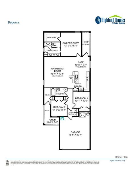 Begonia - Home Layout