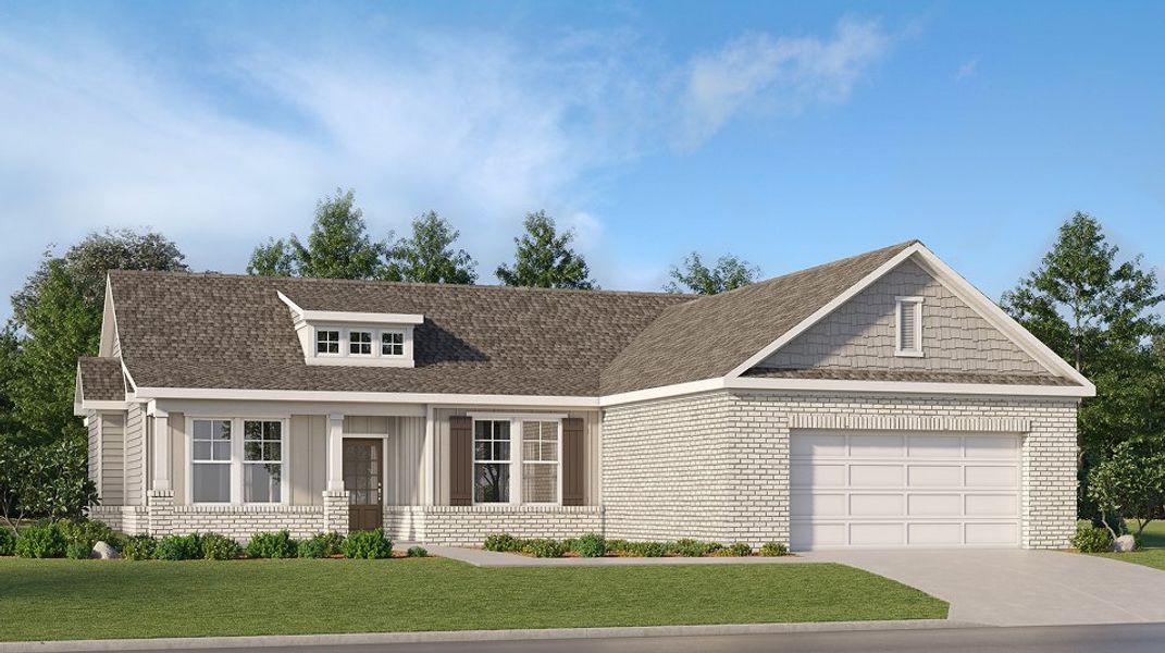 Front exterior of a new home in Planter's Ridge, Kathleen, GA, highlighting curb appeal (Image 1). Front exterior of a new home in Planter's Ridge, Kathleen, GA, highlighting curb appeal (Image 1).