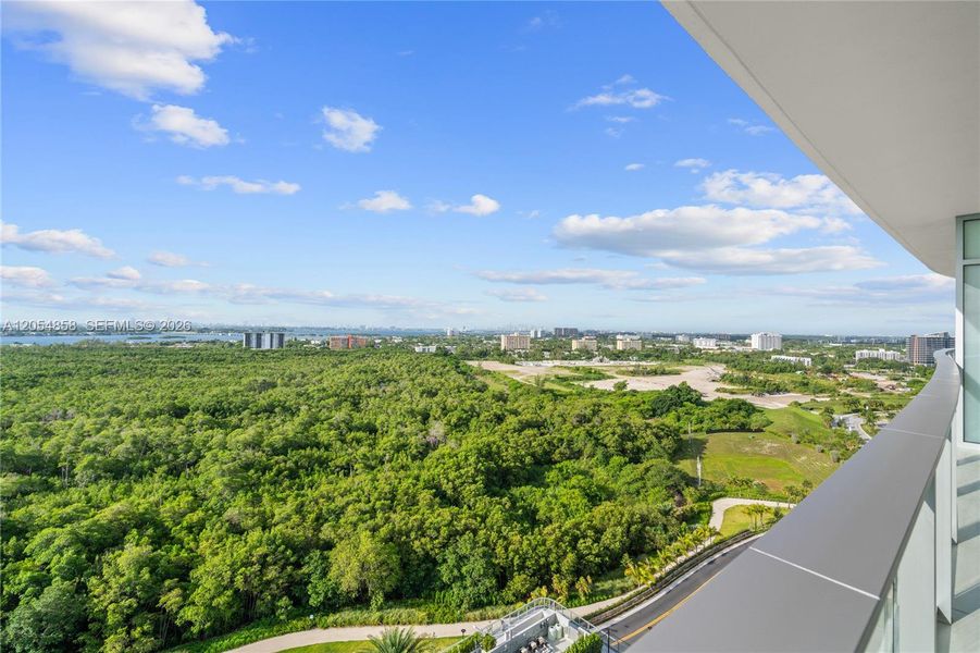 Exterior details and patio area of a home in One Park Tower, Miami (Image 33).
