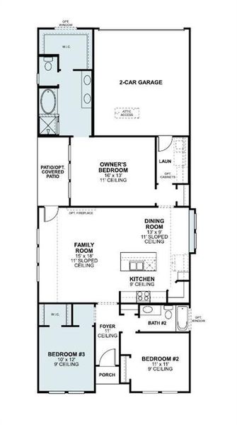 2D floor plan layout of this home in Lilybrooke at Legacy Hills, Celina, TX (Image 2). 2D floor plan layout of this home in Lilybrooke at Legacy Hills, Celina, TX (Image 2).