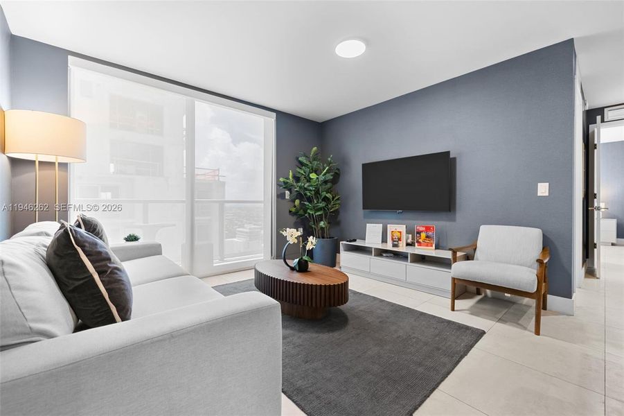 Furnished interior view inside a new home in , Miami (Image 41).