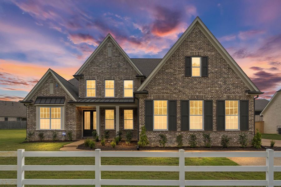 Front exterior of a new home in White Oak, Arlington, TN, highlighting curb appeal (Image 2).