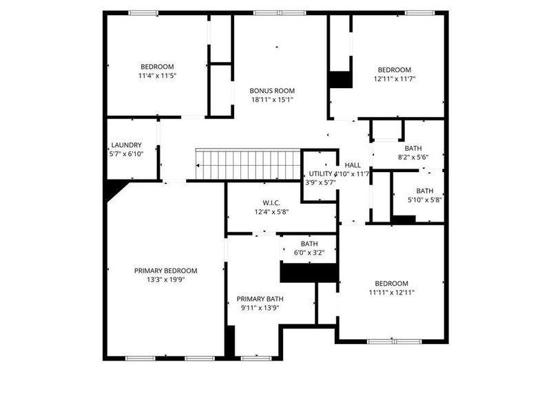 2D floor plan layout of this home in Independence, Loganville, GA (Image 6).