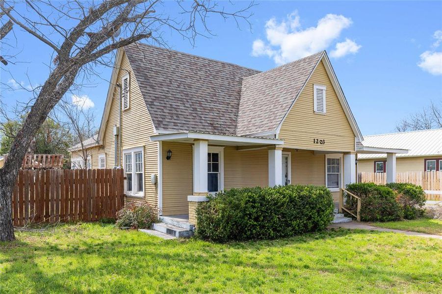 Exterior details and patio area of a home in , Brownwood (Image 4). Exterior details and patio area of a home in , Brownwood (Image 4).