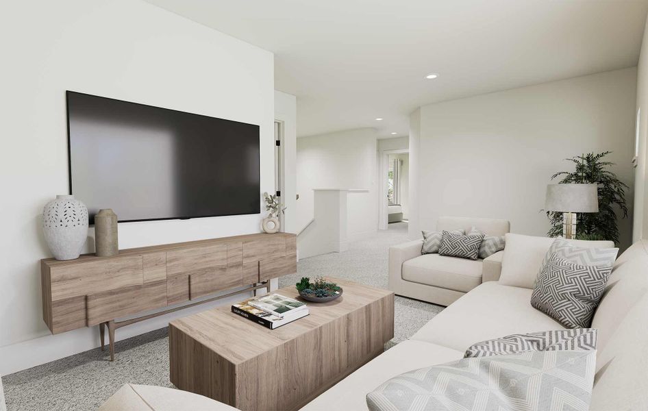 Representative furnished interior of a home built from the The Ayla by David Weekley Homes in Legacy, League City (Image 6). Representative furnished interior of a home built from the The Ayla by David Weekley Homes in Legacy, League City (Image 6).