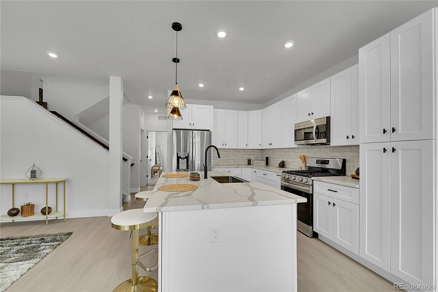 Furnished interior view inside a new home in , Arvada (Image 26).