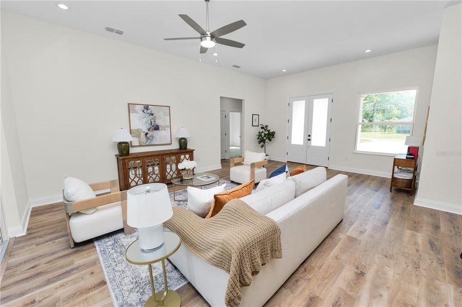 Furnished interior view inside a new home in , Sebring (Image 8). Furnished interior view inside a new home in , Sebring (Image 8).