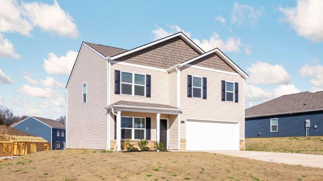 Front exterior of a new home in Crescent Ridge, Niota, TN, highlighting curb appeal (Image 2).