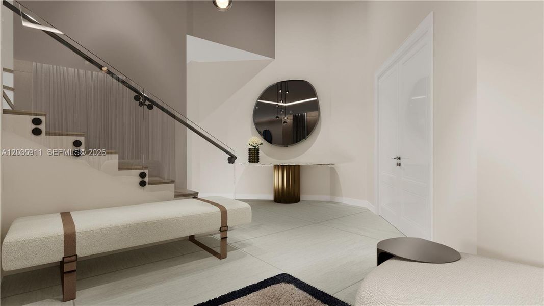 Furnished interior view inside a new home in , Sunny Isles Beach (Image 10). Furnished interior view inside a new home in , Sunny Isles Beach (Image 10).