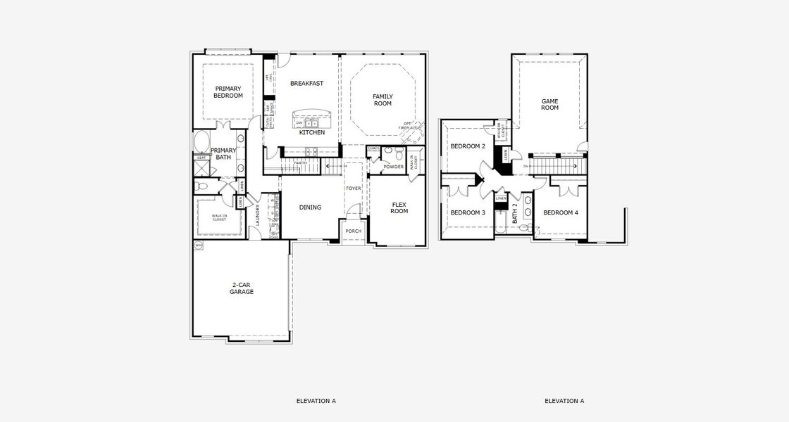 2D floor plan layout for the Concept 2972 by Landsea Homes in Coyote Crossing, Godley, TX (Image 4). 2D floor plan layout for the Concept 2972 by Landsea Homes in Coyote Crossing, Godley, TX (Image 4).