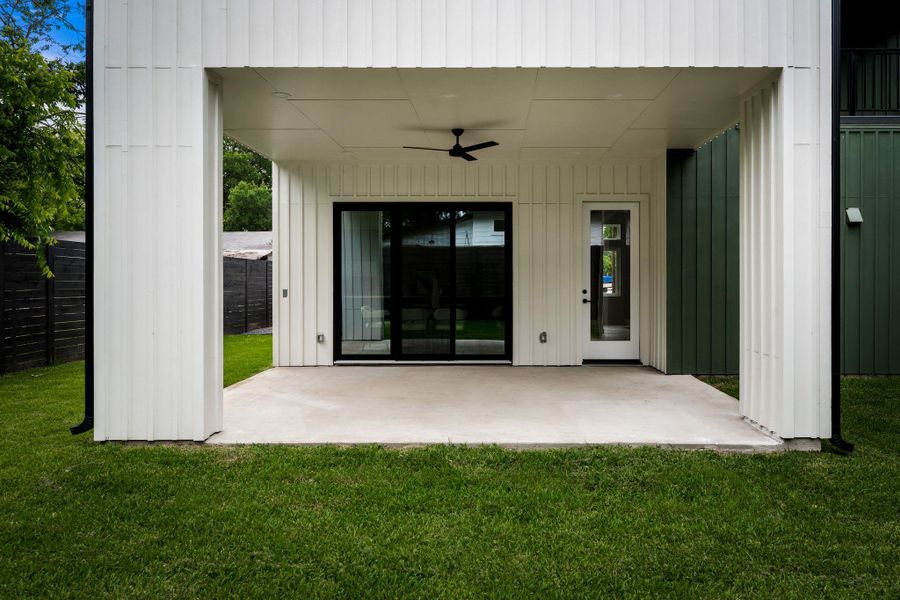 Exterior details and patio area of a home in , Austin (Image 26).