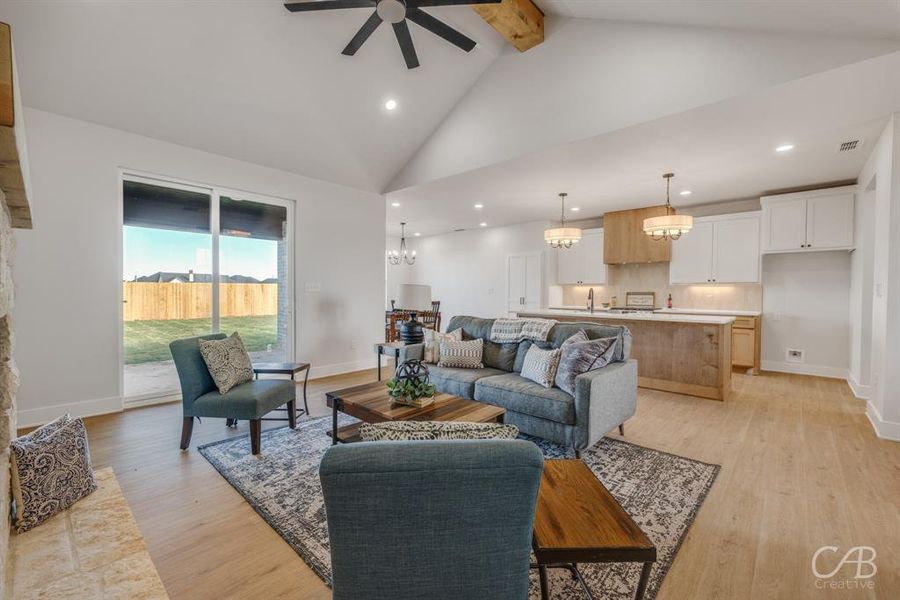 Furnished interior view inside a new home in , Abilene (Image 9).