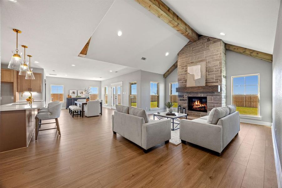 Furnished interior view inside a new home in , Cleburne (Image 3).