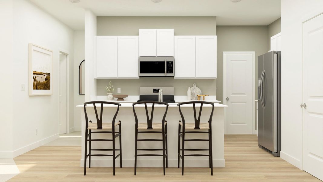 Furnished interior view inside a new home in Lindera Preserve at Cane Bay Plantation: Sabal Collection, Summerville (Image 8).